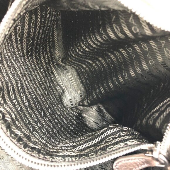 PRADA logo Bag 2WAY Tote Bag Leather Brown - Picture 10 of 16